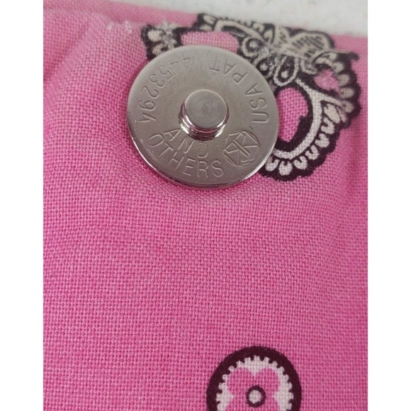 Vera Bradley Flamago Pink Small Flap Front Purse Shoulder Bag Cotton Quilted - Picture 12 of 16